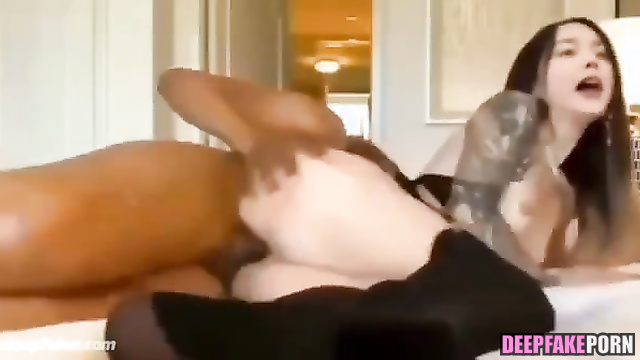 Skinny asian star and slutty black prince / IU (아이유 딥 러닝 프로그램) real fake