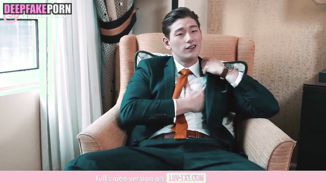 San looking on you and jerking off / (산 에이티즈) hotel solo sex tape