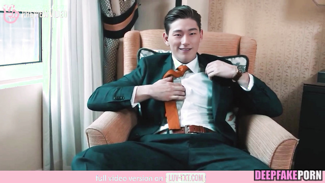 San looking on you and jerking off / (산 에이티즈) hotel solo sex tape