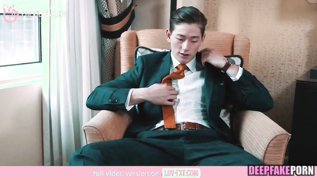 San looking on you and jerking off / (산 에이티즈) hotel solo sex tape