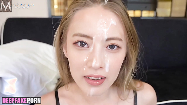 Different guys cumed on her pretty face / Dahyun (トゥワイス ヌード) real fake [PREMIUM]