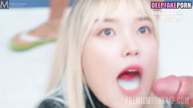 딥페이크 Deepfake IU 아이유 was happy to swallow such big amount of cumshots [PREMIUM]