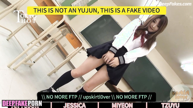 Ai Yujin, Jessica, Miyeon & Tzuyu having fun at school アイズワン ディープフェイクビデオ