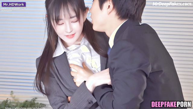 Long kissing and doggystyle fuck at the office (モモランド 本物の偽物) Nancy A.I.