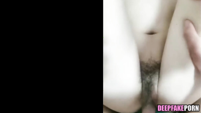 Her hairy pussy begged him to cum inside, Joanne Chew (林九恩 名人性爱) face swap