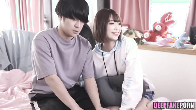 He took out his dick and started jerking off while being next to Emiru ai