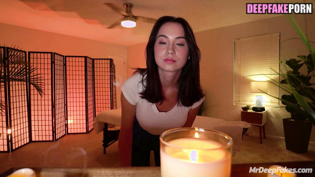 QuarterJade gave him massage and got really excited, real fake