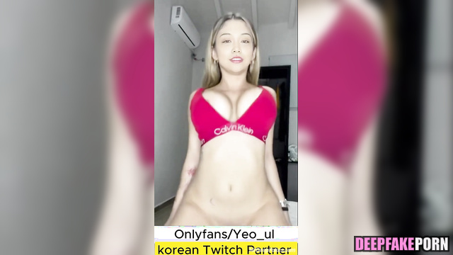 Yeoul's big boobs are bouncing in very seductive way face swap