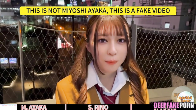 They left quickly after sex, fake Ayaka Miyoshi & Rino Sashihara 三吉彩花 ポルノ