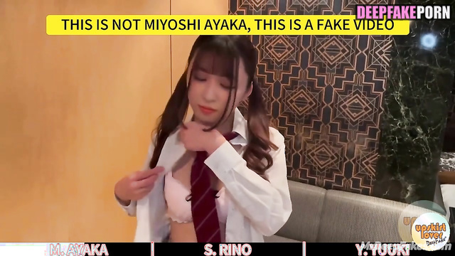 They left quickly after sex, fake Ayaka Miyoshi & Rino Sashihara 三吉彩花 ポルノ