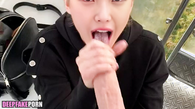 Unforgettable blowjob at extreme heights with slutty IU 아이유 섹스 테이프 ai