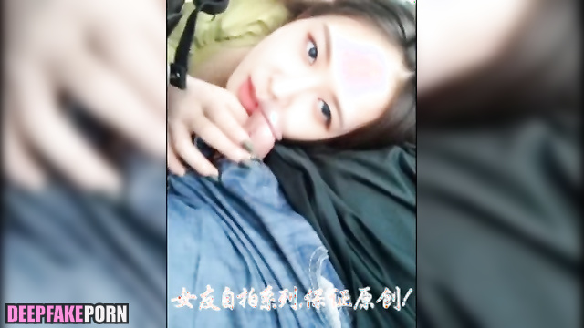 She gets turned on by blowjob in the car, Rose (로제 블랙핑크) adult tapes [PREMIUM]