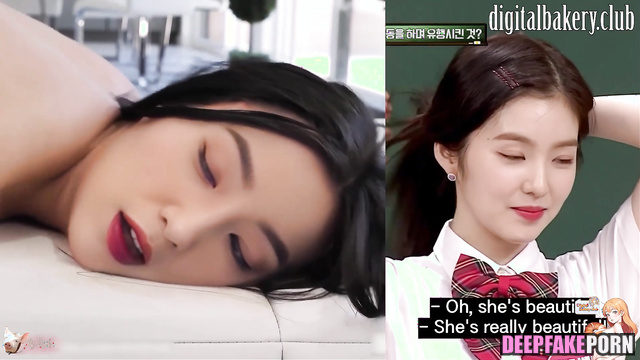 (아이린 레드벨벳) Irene and an american lover together in bed, smart face change