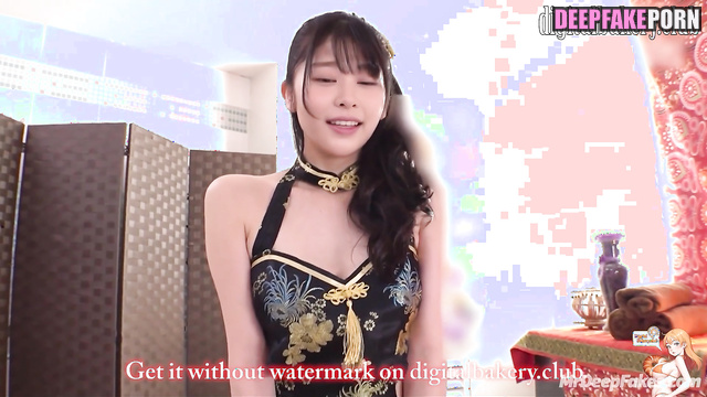 Cool sex scenes with Minju (アイズワン ディープフェイク) and her fan in handcuffs