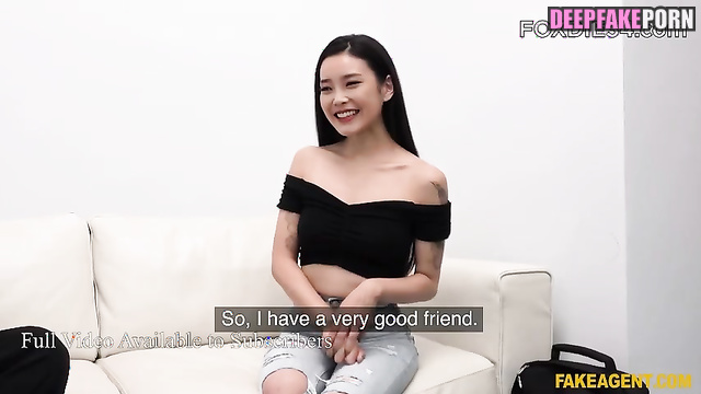 She masturbated and fucked at the porn casting (아이유 딥 페이크 에로틱) IU fakeapp