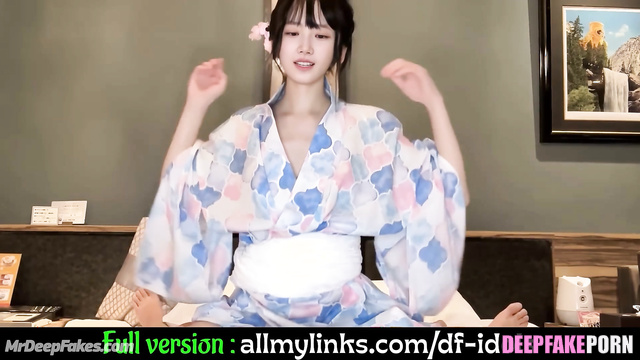 Young and modest geisha Kazuha ルセラフィム フェイクポルノ taking her first client, ai