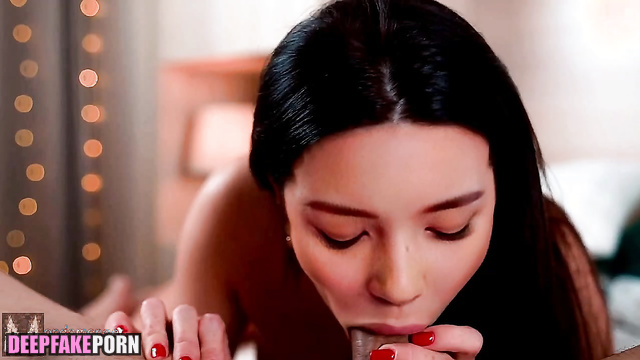 Busty brunette swallowing sperm / Mina (トゥワイス 偽の有名人のポルノ) in fake porn [PREMIUM]