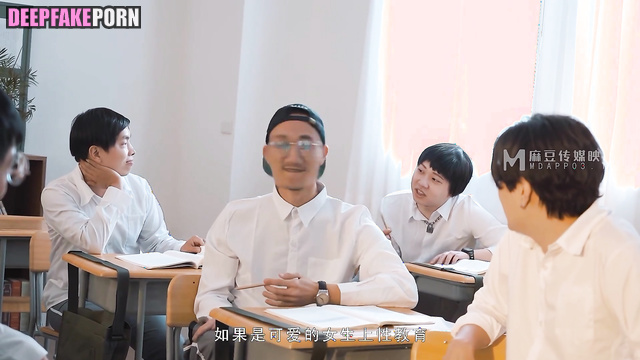 Dirty gangbang with teacher in the classroom - Li Xiaolu (李小璐 智能换脸) ai [PREMIUM]