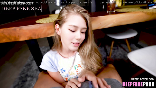 Naked famous star got warm sweet in mouth / Minju (アイズワン ディープフェイク) A.I.