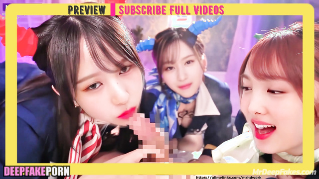 トゥワイス ディープフェイク エロ Mina, Nayeon and Sana having fun in foursome, fakeapp