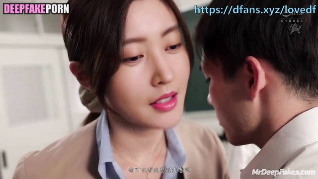 Zhang Tian'ai put on these stockings to fuck one of colleagues, ai 张天爱 换脸