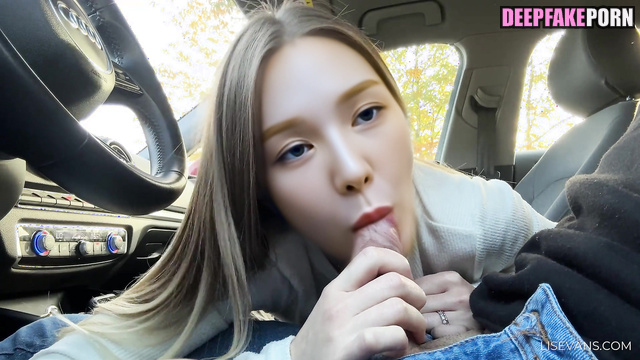 She refused to swallow your cum - Wendy 웬디 레드벨벳 sex scenes in the car [PREMIUM]