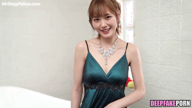 Japanese beauty showed her black stockings in the bathroom ディープフェイク ポルノ