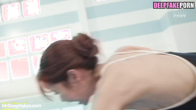 Pool visitor fucked swimming coach - Hinako Sano (佐野 ひなこ フェイクポルノ) A.I.