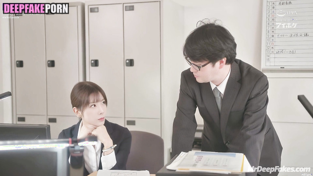 Office lady moaning during sex with her colleague 少女時代 ポルノ Taeyeon A.I.