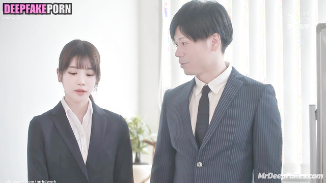 The hottest touches from a new colleague, Chaewon face swap アイズワン セックスシーン