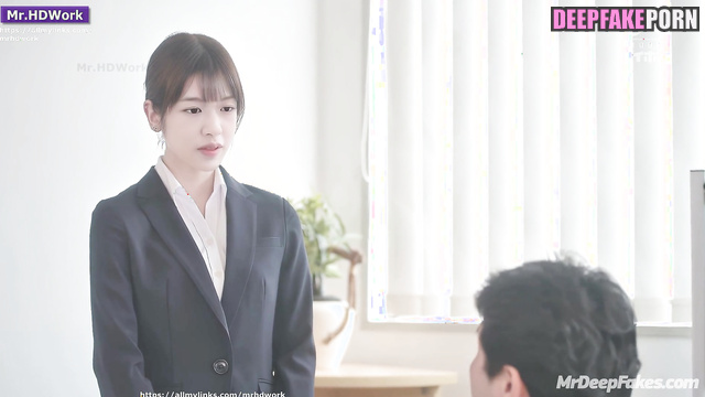 Office lady couldn't resist her new colleague アイズワン 人工知能 Yujin real fake