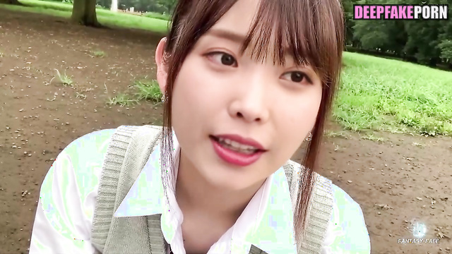 아이유 가짜 포르노 teen watching your reaction during sex with you, IU real fake