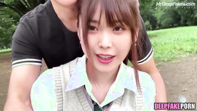 아이유 가짜 포르노 teen watching your reaction during sex with you, IU real fake