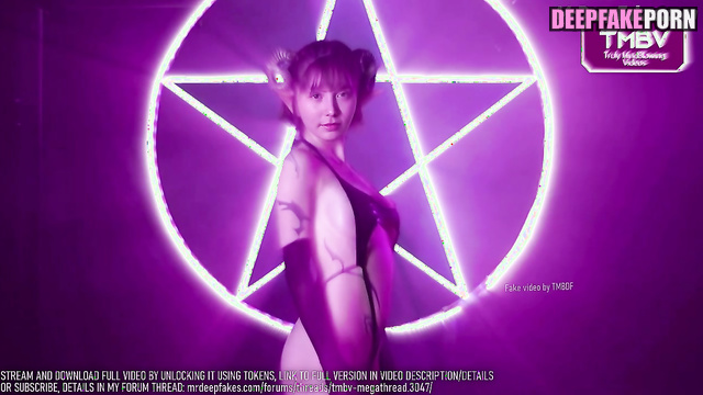 He summoned a demon and fucked her, ASMR BlueKatie in Halloween porn