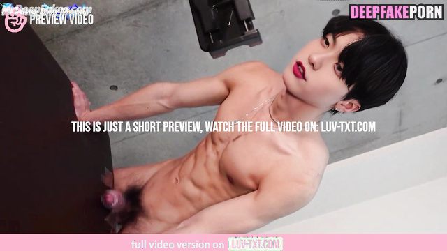 Fake Soobin giving himself pleasure with scotch tape トゥモロー ディープフェイク