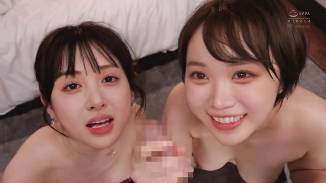 Deepfake Chaewon & Huh Yunjin threesome fuck