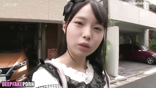 Fake Kubo Satone from AKB48 has extremely creamy pussy // フェイクポルノ 久保怜音 性别