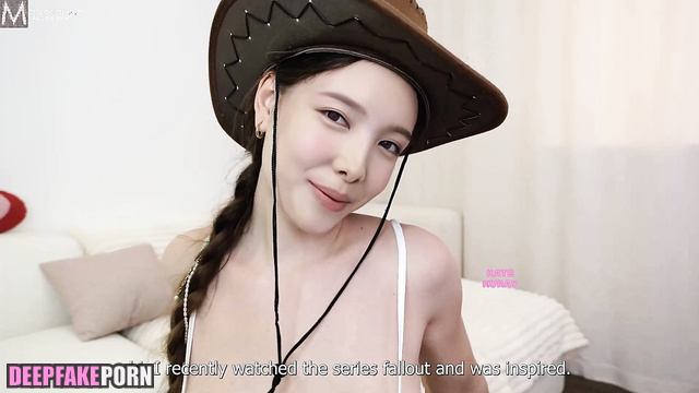 トゥワイス セックスシーン she put cowgirl hat on during sex with you, Nayeon A.I. [PREMIUM]