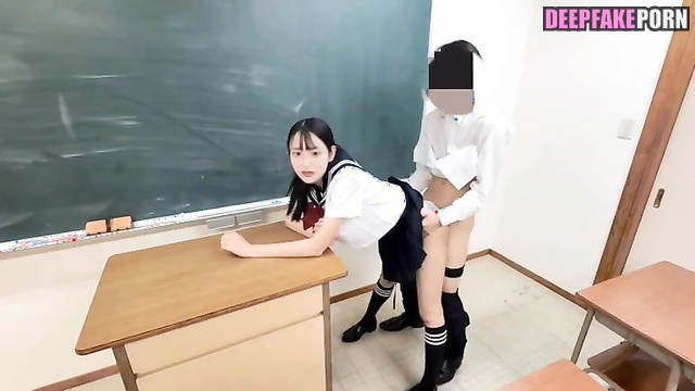 Face Swap Sakuraba Haruka (桜庭遥花) Teacher fucks schoolgirl
