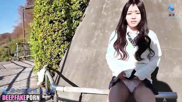 Deepfake Morita Hikaru (森田ひかる) female exposed outdoors