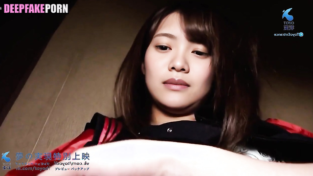 Real fake with Miyata Manamo (宮田愛萌 日向坂46) sexy nipples