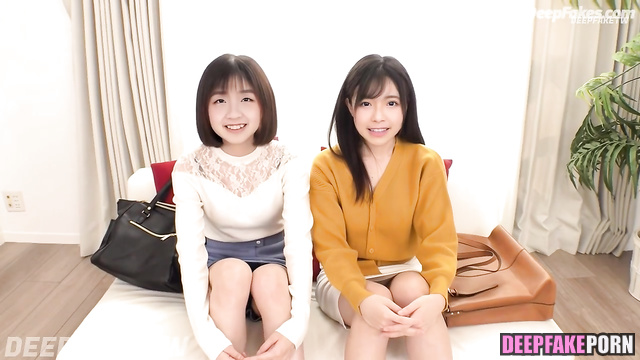 不是HK Two sexy sisters shared one big cock in threesome (deepfake/智能換臉)