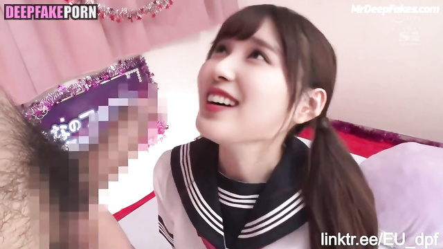 Mina 미나 TWICE/트와이스 plays sexy in schoolgirl costume 가짜 포르노 fake porn