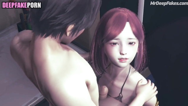 Busty 假色情片 Angela Kuo/郭鬼鬼 in fake 3D animation porn gets fucked hard