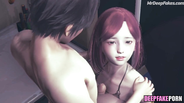 Busty 假色情片 Angela Kuo/郭鬼鬼 in fake 3D animation porn gets fucked hard